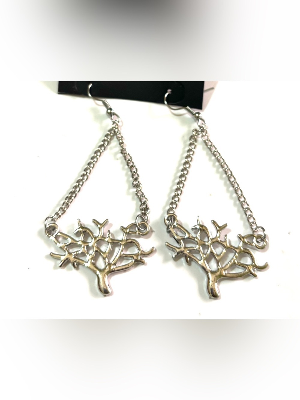 Fashion Jewelry Silver Tree Branch Dangle Earrings
